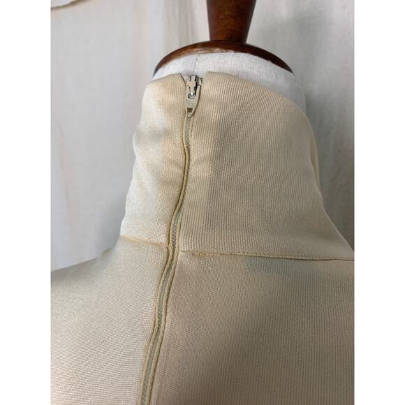 1970s Devon Neutral Academic Coquette Modest Plaid Bowtie Shirt Midi Skirt Set M - Picture 8 of 8